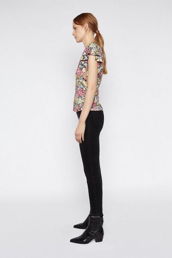 Warehouse Floral Button Front Top 3