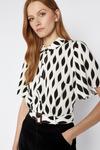 Warehouse Ikat Cropped Belted Blouse thumbnail 2