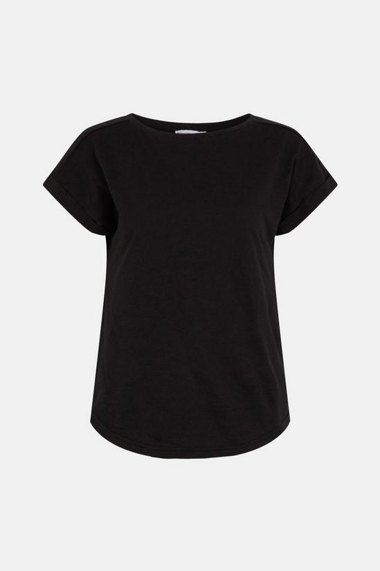 Warehouse Cotton Slub Roll Sleeve T-Shirt 4