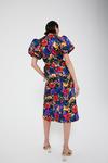 Warehouse Satin Dress With Cut Outs In Floral Print thumbnail 3