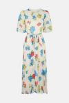 Warehouse Fit And Flare Dress In Floral With Pleat Hem thumbnail 5