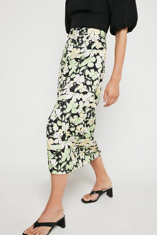 Warehouse Skirt With Buttons In Floral 4