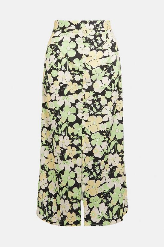 Warehouse Skirt With Buttons In Floral 5