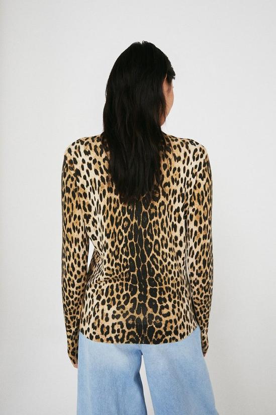 Warehouse Animal Print Knitted Crew Neck Jumper 3