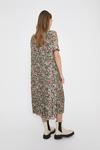 Warehouse Floral Pleated Midi Dress With Short Sleeve thumbnail 3