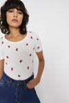 Warehouse Embroidered Rib Scoop Neck Top thumbnail 2