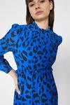 Warehouse Tiered Midaxi Dress In Large Leopard Print thumbnail 2