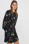 Warehouse Floral Print Belted Flippy Dress thumbnail 4