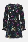 Warehouse Floral Print Belted Flippy Dress thumbnail 5