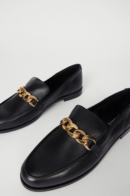 Warehouse Leather Chain Detail Loafer 2