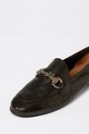 Warehouse Leather Snaffle Detail Croc Loafer thumbnail 3