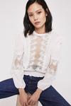 Warehouse Blouse With Lace Insert Sleeve thumbnail 1