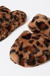 Warehouse Leopard Print Fluffy Slipper thumbnail 3