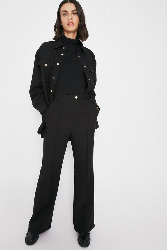 Warehouse Twill Waisted Slim Flare Trouser 4