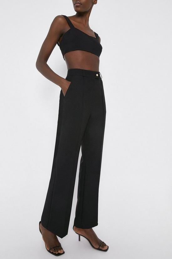 Warehouse Twill Waisted Slim Flare Trouser 6