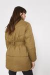 Warehouse Padded Funnel Neck Belted Coat thumbnail 3