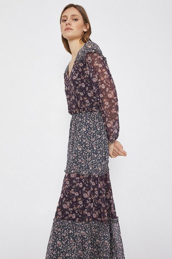 Warehouse Mixed Floral Print Midi Dress 2