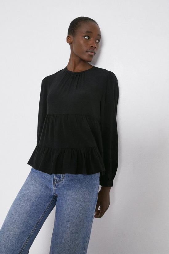 Warehouse Tiered Long Sleeve Top 2
