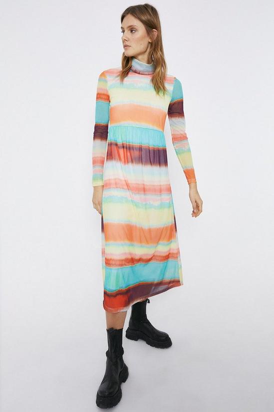 Warehouse Roll Neck Printed Dress 1