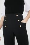 Warehouse Crepe Slim Trouser With Gold Buttons thumbnail 4
