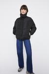 Warehouse Arrow Quilted Popper Front Padded Jacket thumbnail 4