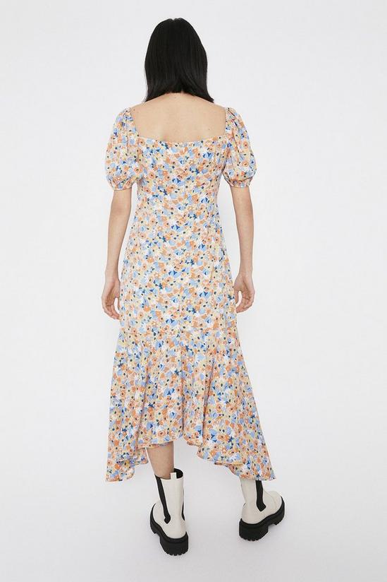 Warehouse Floral Dress With Sweetheart Neck 3