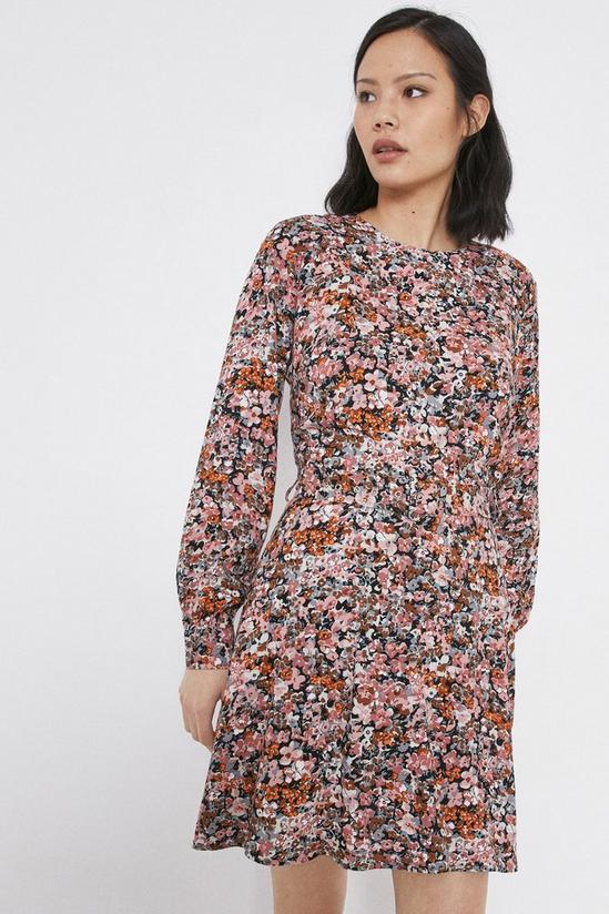 Warehouse Floral Belted Mini Flippy Dress 2
