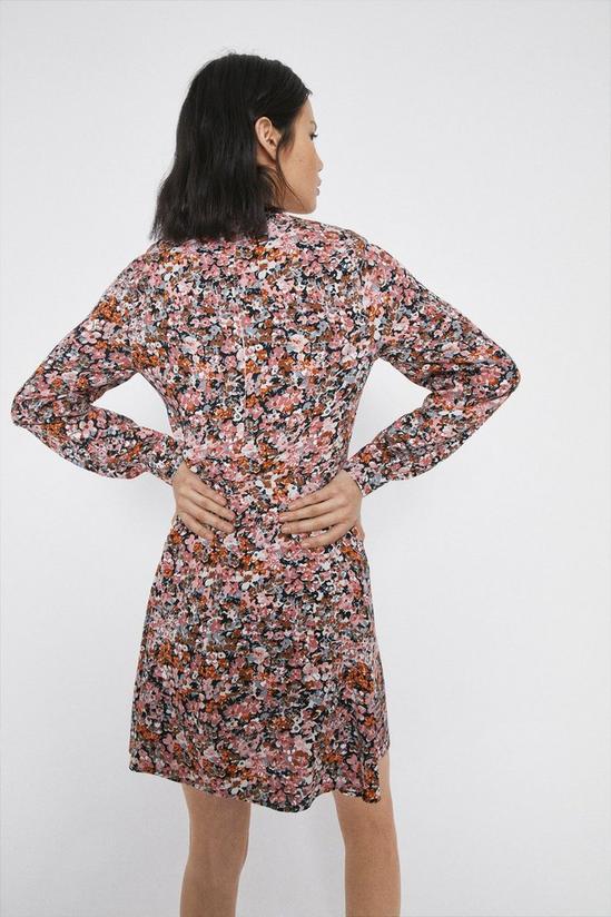 Warehouse Floral Belted Mini Flippy Dress 3