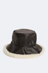 Warehouse Faux Leather Bucket Hat thumbnail 1