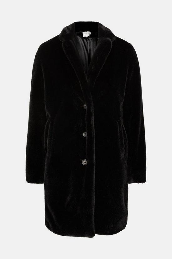 Warehouse Single Breasted Fur Coat 5