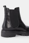 Warehouse Leather Seamed Chunky Croc Boot thumbnail 2
