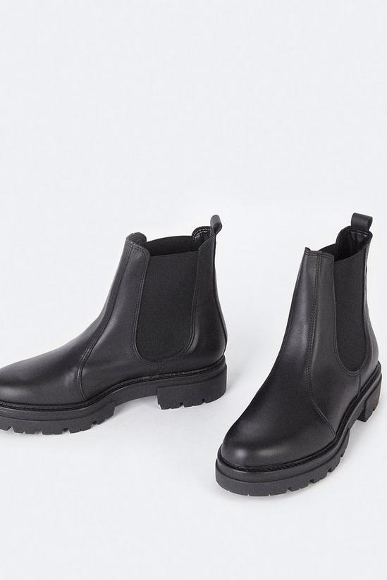 Warehouse Leather Seamed Chunky Chelsea Boot 3