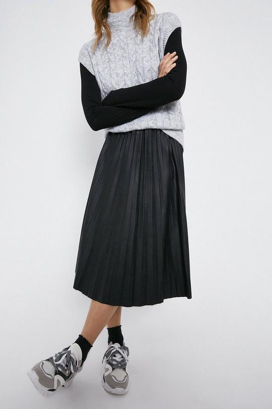Warehouse Pleated Midi Skirt 1