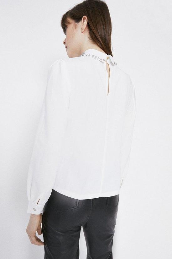 Warehouse Lace Collar Detail Top 3