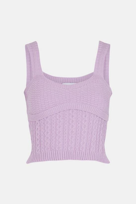 Warehouse Cosy Stitch Knitted Cropped Vest 5