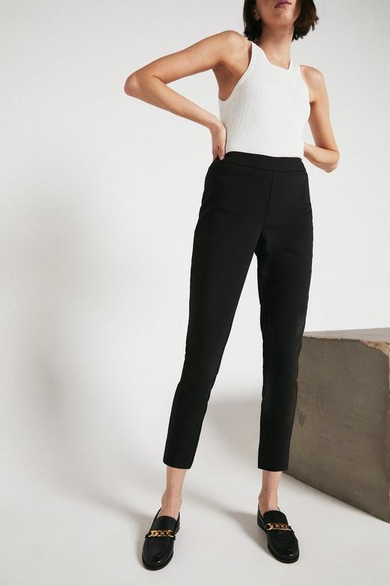 Warehouse Premium Cotton Sateen Cropped Trousers 1