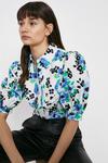 Warehouse Quilted Bib Floral Blouse thumbnail 1