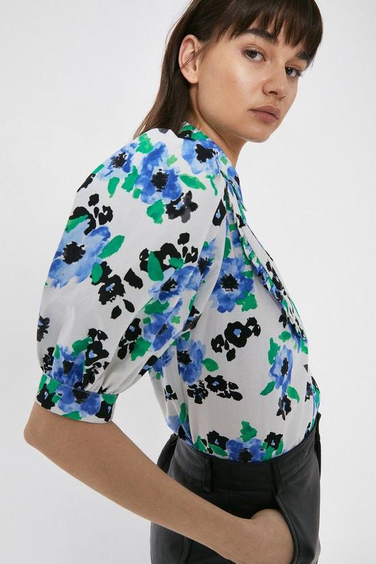 Warehouse Quilted Bib Floral Blouse 2