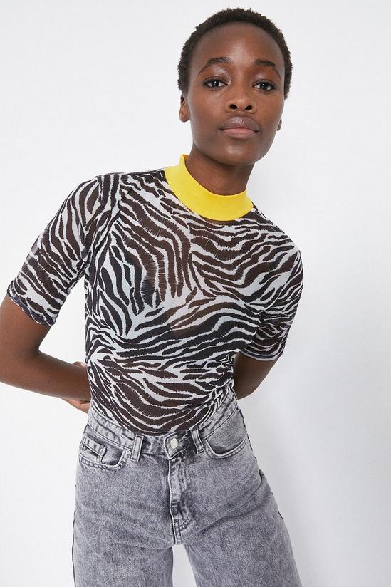 Warehouse Funnel Neck Printed Top 1