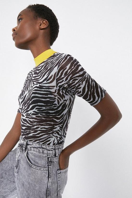 Warehouse Funnel Neck Printed Top 4
