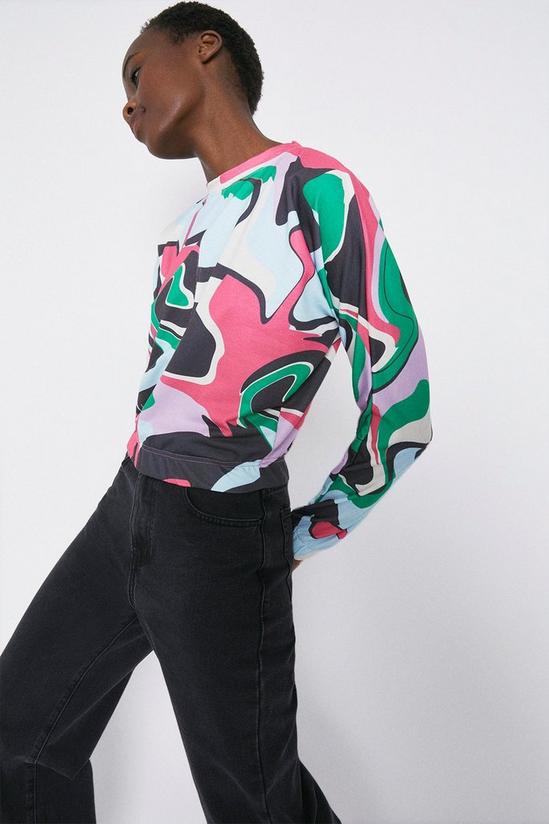 Warehouse Batwing Printed Slouchy Sweat 2