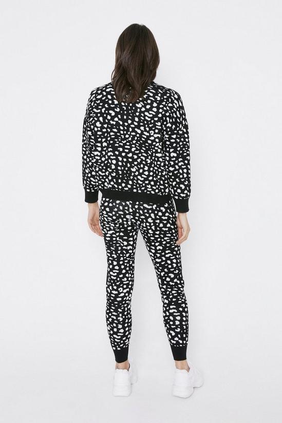 Warehouse Leopard Print Knitted Loungewear Set 3