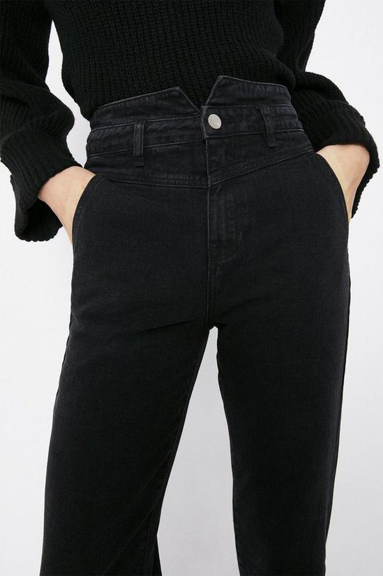 Warehouse Paperbag Seam Detail Mom Jeans 2