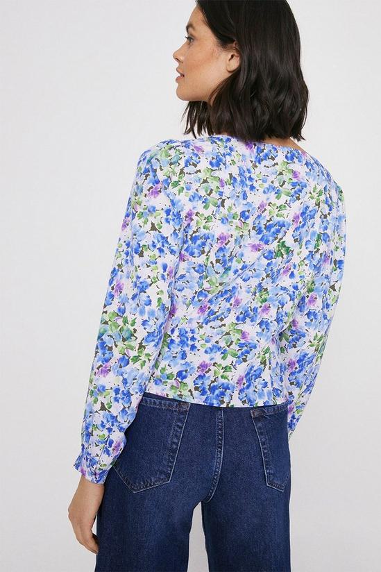 Warehouse Blurred Floral Square Neck Top 3