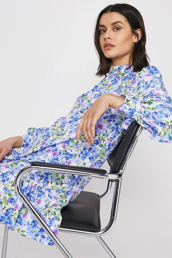 Warehouse Blurred Floral Swing Dress 1