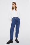 Warehouse Tie Waist Mom Fit Jeans thumbnail 1