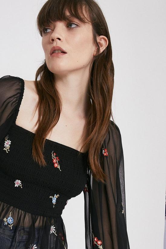 Warehouse Embroidered Top 2