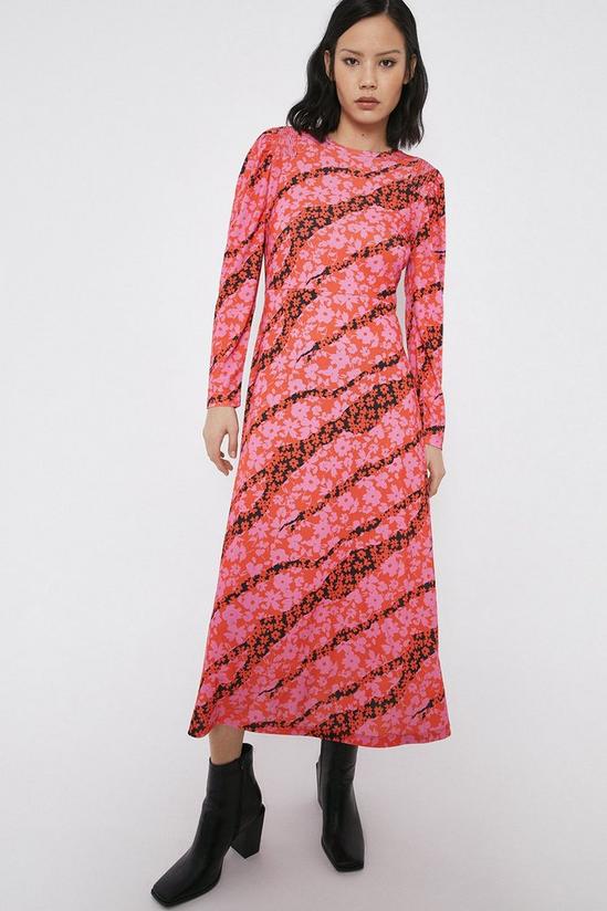 Warehouse Shirred Shoulder Midi Dress 3