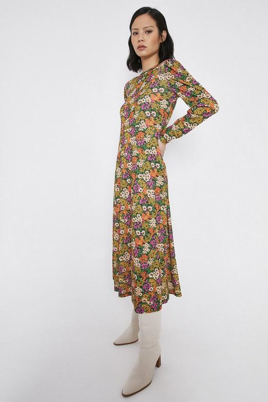 Warehouse Shirred Shoulder Midi Dress 2
