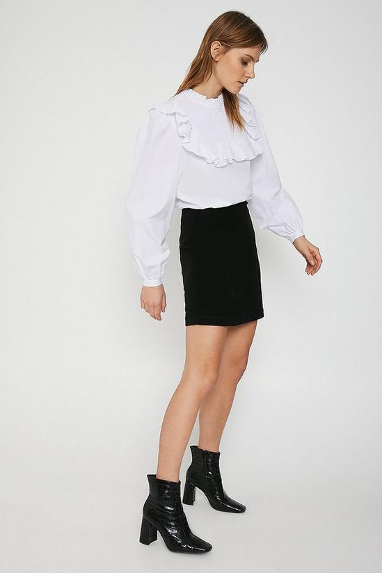 Warehouse Velvet Mini Skirt 1